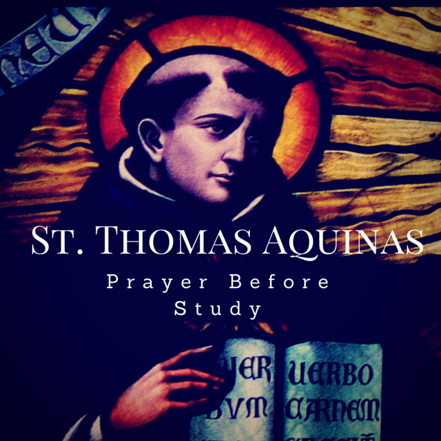 St. Thomas Aquinas Prayer Before Study