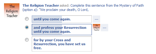Using Facebook Questions to Teach Religion