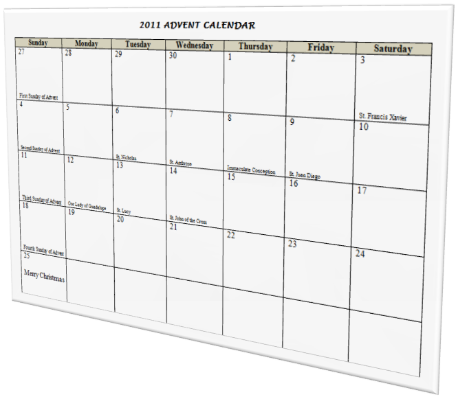 Download Free Printable Catholic Calendar 2021 PNG