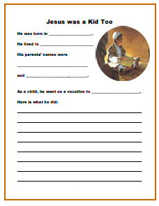 The Boy Jesus in the Temple Worksheet