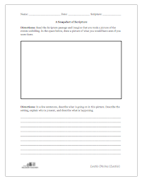 Lectio Divina Worksheet