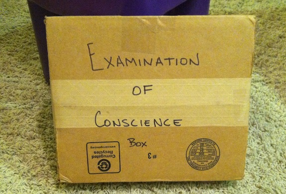 First Reconciliation Activity: Examination of Conscience Box