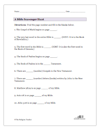 Bible Scavenger Hunt