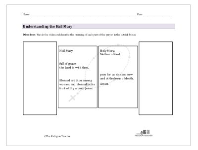 Hail Mary Worksheet