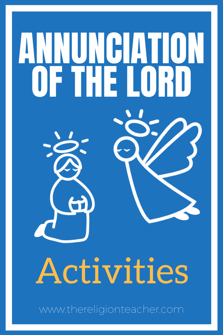 annunciation activities and worksheets for kids