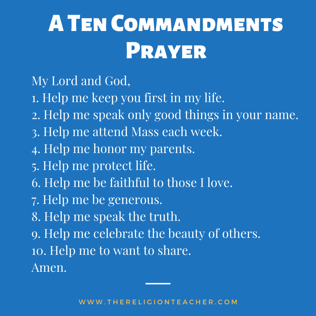 A Ten Commandments Prayer