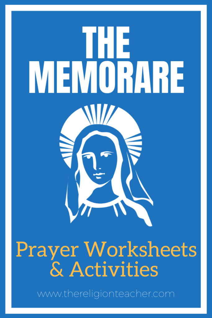 The Memorare Prayer Worksheets and Activities
