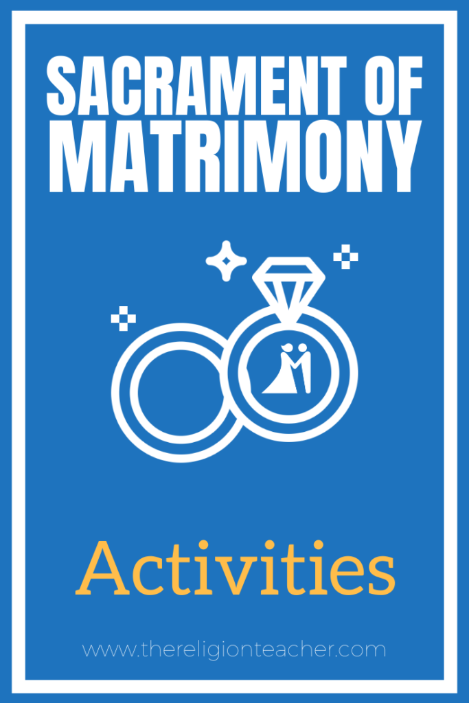 Sacrament of Matrimony Activities and Worksheets 