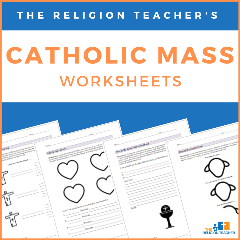 Catholic Mass Worksheets from The Religion Teacher