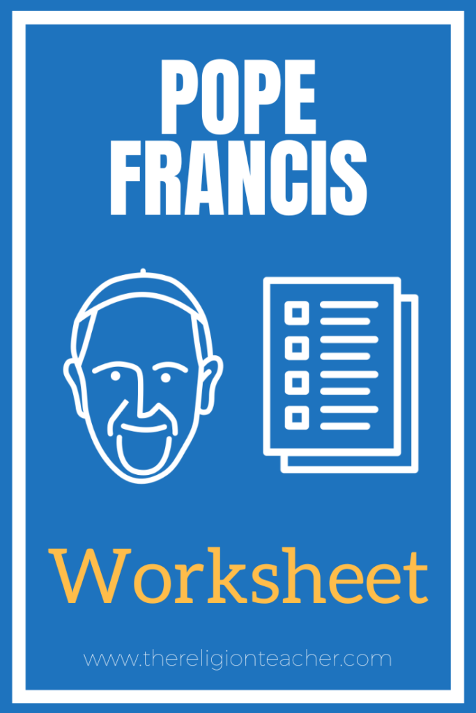 Pope Francis Worksheet
