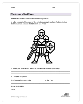 Armor of God Worksheet