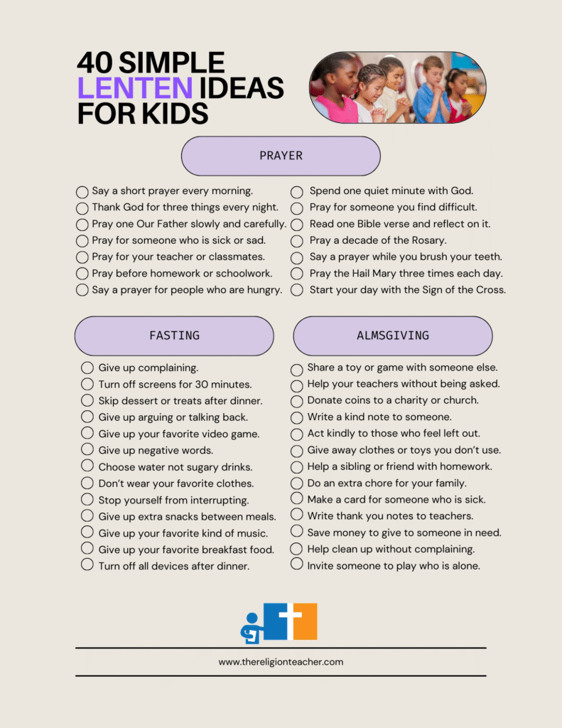 40 Simple Lenten Ideas for Kids